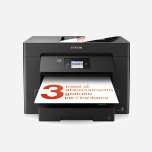 Epson WorkForce WF-7835DTWF - Imprimante Multifonction Jet d'Encre Couleur A3/A4 Recto Verso Auto 4800x2400 DPI 25 ppm Noir, Numérisation & Fax