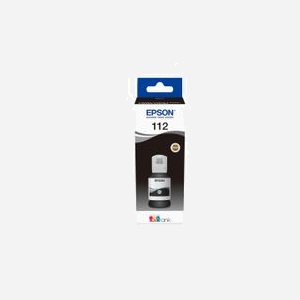 Epson EcoTank 112 Noir Original – Référence C13T06C14A - Encre noire 127ml - Rendement 7500 pages - Compatibilité imprimantes Epson L5150, L5160