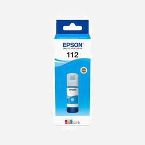 Epson EcoTank 112 Original Cyan C13T06C24A - Encre pigmentée 70ml, Rendement 6000 pages - Compatibilité Epson L5150, L5160 - Conditionnement Boîte