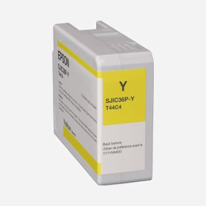 Epson SJIC36P(Y) Jaune - Cartouche d'encre ColorWorks C6500/C6000 (C13T44C440) - Compatibilité Epson ColorWorks C6500/C6000