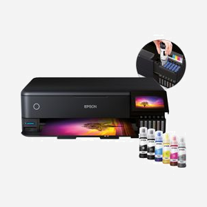 Epson EcoTank ET-8550 Imprimante Jet d'encre Couleur A3+ 5760x1440 DPI 32ppm Wifi, 6 Encres, Impression CD/DVD, Numérisation 1200x4800 DPI, LCD 10.9cm - Miniature 2
