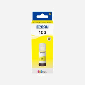 Epson 103 EcoTank Bouteille d'encre Jaune 65ml Jet d'encre (C13T00S44A10) pour L5190/L3156/L3151/L3150/EcoTank L3110
