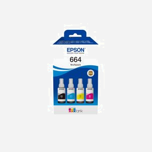 Epson C13T66464A Pack 4 Cartouches d'Encre Originales (Noir, Cyan, Magenta, Jaune) pour Imprimantes Epson, Type Multi Pack