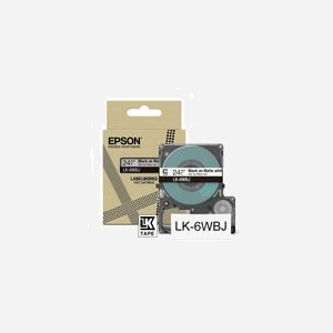 Epson LK-6WBJ Étiqueteuse Transfert Thermique 2.4cm, Finition Mat, Noir et Blanc - Réf: C53S672064