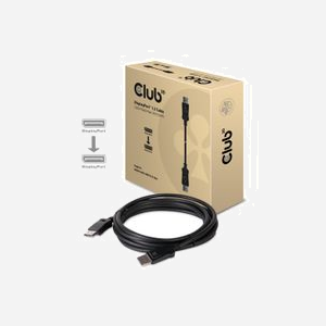 CLUB3D Câble DisplayPort 1.2 M/M 3m 4K60Hz 21.6Gbps - Connecteurs plaqués or, verrouillables, Blindage magnétique, certifié RoHS, FCC, CE EM - Miniature 3
