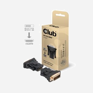CLUB3D Adaptateur Passif DVI-D Mâle vers HDMI Femelle, Résolution 1920x1200, Full Duplex, RoHS, Noir, Référence CAA-DMD>HFD3 - Miniature 1