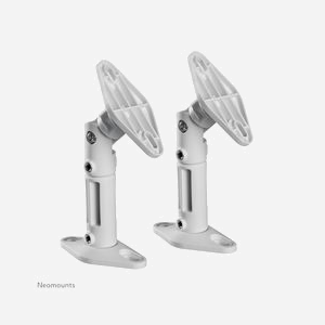 Neomounts SPEAKER-W100 Support Haut-Parleur Universel Blanc, Montage Mur/Plafond, Charge Max. 3.5kg, Inclinaison 180°, Rotation 360°, Pivot 180°, Plastique - Miniature 1