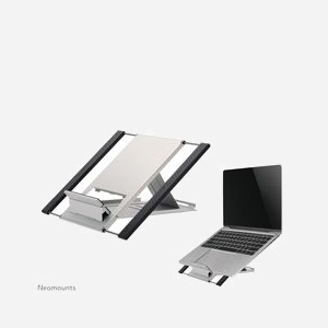 Neomounts NSLS100 Support Aluminium pour Notebook 10-22" (25.4-55.9cm), Inclinaison 0-52°, Charge 5kg, Ajustable 180-270mm, Compact & Pliable - Miniature 2