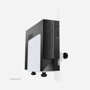 Neomounts THINCLIENT-10 Support Mini PC Universel Acier Argenté Charge Max 10kg VESA 50x50, 75x75, 100x100mm Ajustable 52-100mm pour Bras Moniteur Ø35mm