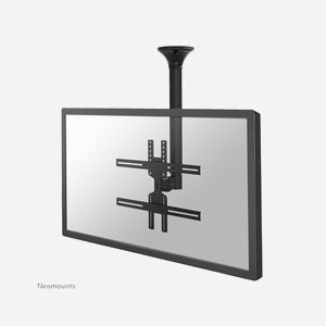 Neomounts FPMA-C400BLACK Support Plafond Écran 32-60" VESA 200x200 à 600x400, Inclinaison 25°, Pivot 60°, Hauteur Ajustable 64-104cm, Max 35kg