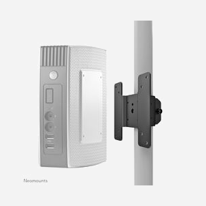 Neomounts THINCLIENT-05 Support PC léger Acier Noir, fixation VESA 75x75/100x100mm, charge max 10kg, pour écrans et bras de moniteur.