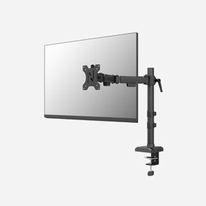 Neomounts DS60-600BL1 Support écran bureau 10-32" (max 8kg) VESA 75x75/100x100, Inclinaison ±45°, Rotation 360°, Pivotement ±90°, Fixation pince/oeillet, Acier - Miniature 1