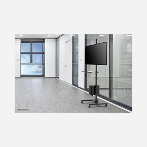 Neomounts FPMA-MOBILE1700 Station de travail mobile acier noir pour écran 10-32" (VESA 75x75/100x100 mm), inclinaison 30°, pivot 360°, hauteur max 1750mm, charge 8kg - Miniature 3
