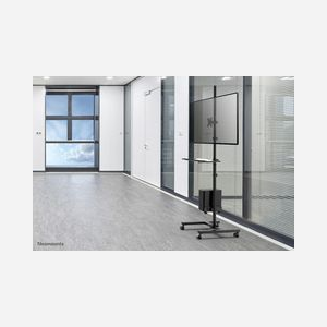 Neomounts FPMA-MOBILE1700 Station de travail mobile acier noir pour écran 10-32" (VESA 75x75/100x100 mm), inclinaison 30°, pivot 360°, hauteur max 1750mm, charge 8kg - Miniature 4