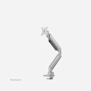 Neomounts NM-D775SILVER Support écran bureau 10-32" bras à gaz, VESA 75x75/100x100, pince/œillet, inclinaison 90°, pivot 360°, rotation 180°, hauteur 600mm, profondeur 630mm, 1-15kg - Miniature 2