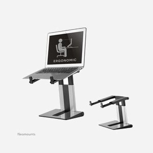 Neomounts NSLS200 Support Laptop 10-17" Argent, Pliable, Ajustable 6 Hauteurs, Charge Max 5kg, Plastique, 236x207x26mm, Compatible 254-431.8mm