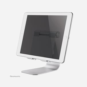 Neomounts DS15-050SL1 Support Tablette/Smartphone Aluminium Pliable inclinable 0-90° pour écran jusqu'à 11", largeur réglable 0-83mm