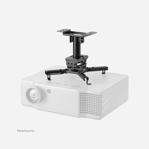 Neomounts CL25-530BL1 Support plafond universel vidéoprojecteur acier noir, charge max 45kg, inclinaison +/-20°, rotation 360°, pivotement +/-8°, hauteur 255mm