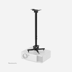 Neomounts CL25-550BL1 Support Plafond Vidéoprojecteur Acier Noir 35kg Orientable +/-20° Rotatif 360° Hauteur Ajustable 74.5-114.5cm