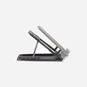 BakkerElkhuizen Ergo-Q 330 Gris : Support portable pour notebook jusqu'à 17" (43.2cm), inclinable 20-40°, 228x310x13mm, 485g - Miniature 3