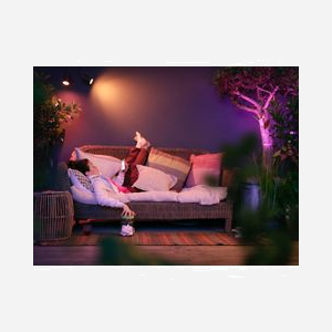 Philips Hue White and Color Ambiance Lily Kit 3 Spots Extérieurs LED 8W Noir IP65 ZigBee 2000-6500K 600lm Aluminium 24V - Miniature 3