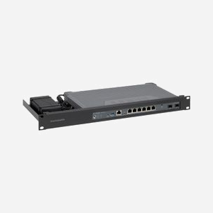 Rackmount.IT RM-JN-T1 Équerre de fixation 1U pour Juniper SRX300, 483x217x44mm, Noir, Kit de montage inclus, Certification RoHS, Pays-Bas - Miniature 2