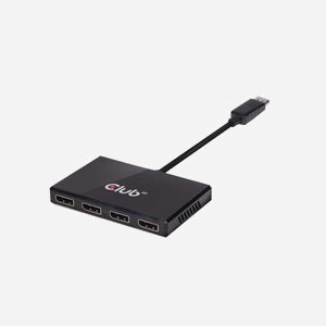 CLUB3D MST Hub DisplayPort 1.2 CSV-6400, Quadruple Sortie DisplayPort, Résolution 1920x1080, 60Hz, Alimentation USB, Compatible 3D, HDCP