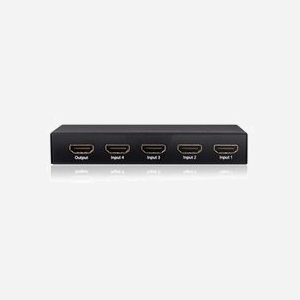CLUB3D SwitchBox HDMI 2.0a UHD 4 Ports, 4K 60Hz, Boîtier Métal Noir, Télécommande, HDCP, Compatible Windows 10/macOS, CSV-1370