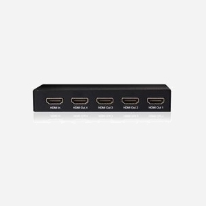 CLUB3D CSV-1380 : Splitter HDMI 4K UHD 60Hz - 1 Entrée / 4 Sorties HDMI 2.0a - Boîtier Métal Noir - Alimentation Externe 5V/2A - Miniature 1