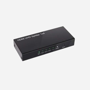 CLUB3D CSV-1380 : Splitter HDMI 4K UHD 60Hz - 1 Entrée / 4 Sorties HDMI 2.0a - Boîtier Métal Noir - Alimentation Externe 5V/2A - Miniature 4