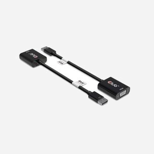 CLUB3D CAC-2013 Adaptateur Vidéo DisplayPort 1.1 vers VGA, Mâle/Femelle, 0.228m, 1920x1200, 5.4Gbit/s, Convertisseur Actif, Noir - Miniature 2
