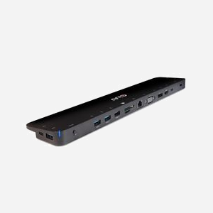 CLUB3D CSV-1564W100 Station d'accueil USB 3.2 Gen 1 Type-C Noir - 2x USB 2.0, HDMI, VGA, DisplayPort, Ethernet, Lecteur de cartes, Audio - Miniature 1