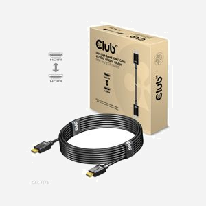 Câble HDMI 2.1 CLUB3D CAC-1374, 4m, HDMI Type A Mâle/Mâle, contacts or, support 8640x3940 144Hz, AWG 26, noir, certifié ROHS/FCC/CE EMI - Miniature 2
