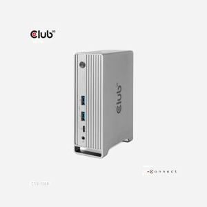CLUB3D CSV-1568 Station d'accueil USB 3.2 Gen 2 Type-C Métallique, 2x HDMI, DP 1.4, VGA, 3x USB-A, USB-C, 100W PD, Ethernet, Lecteur Cartes, Audio - Miniature 4