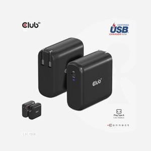 CLUB3D CAC-1908 Chargeur USB-C 100W Power Delivery pour Gaming, Ordinateur Portable, Smartphone, Noir, Protection Surtension/Surintensité, Câble USB-C inclus - Miniature 3