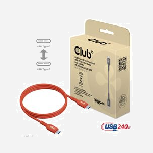 CLUB3D CAC-1515 Câble USB 2.0 4m USB-C vers USB-C Orange et Rouge - Miniature 5