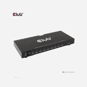 CLUB3D CSV-1383 Répartiteur Vidéo HDMI 1x HDMI vers 8x HDMI 4K Ultra HD (3840x2160) 60Hz HDCP 2.2 Compatible 3D - Noir - Plug & Play - Miniature 2