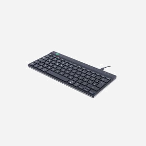 R-Go Tools Clavier Ergonomique Compact Break QWERTZ (DE) Filaire USB, Logiciel Pause, Compatible Windows/macOS/Linux, Ultra-plat, Noir, 139x285x9mm - Miniature 2