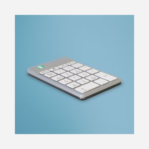 R-Go Tools Numpad Break RGOCONMWLWH : Clavier numérique Bluetooth 5.0, Blanc, Batterie 110mAh, 87x139x10.5mm, Compatible Windows/macOS/Linux