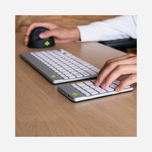 R-Go Tools Numpad Break RGOCONMWLWH : Clavier numérique Bluetooth 5.0, Blanc, Batterie 110mAh, 87x139x10.5mm, Compatible Windows/macOS/Linux - Miniature 3