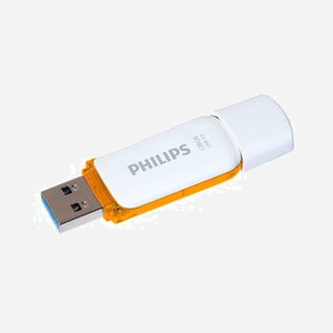 Philips FM12FD75B/00 Clé USB 128 Go USB Type-A 3.2 Gen 1 Orange et Blanc, dimensions 20x59x9mm, poids 8g