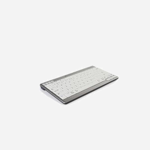 BakkerElkhuizen UltraBoard 950 Wireless : Clavier Bluetooth QWERTY US compact, touches ciseaux, batterie LiPo rechargeable, autonomie 1 mois, gris/blanc - Miniature 1