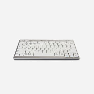 BakkerElkhuizen UltraBoard 950 Wireless : Clavier Bluetooth QWERTY US compact, touches ciseaux, batterie LiPo rechargeable, autonomie 1 mois, gris/blanc - Miniature 2