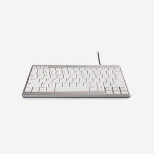 BakkerElkhuizen UltraBoard 950 - Clavier USB Compact QWERTY UK, Switch Ciseaux, Profil Bas, Mini ANSI, Hub USB 2.0, Gris Clair/Blanc - Miniature 2