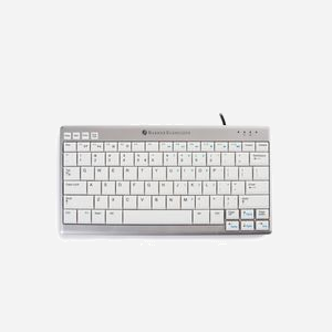 BakkerElkhuizen UltraBoard 950 - Clavier USB Compact QWERTY UK, Switch Ciseaux, Profil Bas, Mini ANSI, Hub USB 2.0, Gris Clair/Blanc - Miniature 3