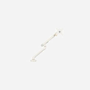 BakkerElkhuizen BE Flexible Single Blanc : Bras support écran 17-35" (43-89cm), VESA 75/100mm, pince bureau max 8cm, rotation 360°, charge max 10kg
