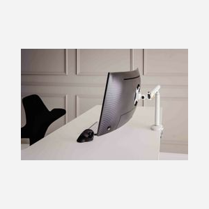 BakkerElkhuizen BE Flexible Single Blanc : Bras support écran 17-35" (43-89cm), VESA 75/100mm, pince bureau max 8cm, rotation 360°, charge max 10kg - Miniature 2