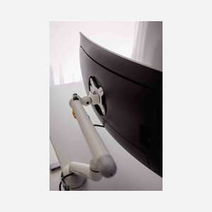 BakkerElkhuizen BE Flexible Single Blanc : Bras support écran 17-35" (43-89cm), VESA 75/100mm, pince bureau max 8cm, rotation 360°, charge max 10kg - Miniature 5