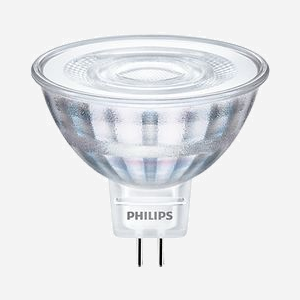 Philips Ampoule LED Spot GU5.3 4.4W (équivalent 35W) Blanc 2700K 345lm Durée de vie 15000h - Consommation 5 kWh/1000h