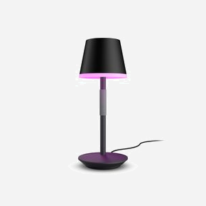 Philips by Signify Hue Go Lampe de Table Portable Noire, LED 6W 530lm 2000-6500K, Bluetooth/Zigbee, IP20/IP54, Android/iOS, 220-240V